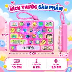 Đồ chơi bàn phím móc khoá 26 phím có đèn LED 10cm PeeKaPaw Toys