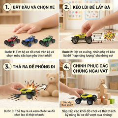 Xe Địa Hình Chạy Trớn Kéo Lùi 79816-60 Nhiều Màu PeeKaPaw Toys