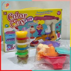 Đất sét đồ chơi máy làm kem DIY bộ nặn đất sét nhiều màu an toàn PeeKaPaw Toys