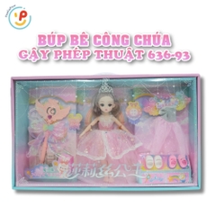 Búp bê công chúa và phụ kiện gậy phép thuật váy xinh đẹp 58cm 636-93 PeeKaPaw Toys