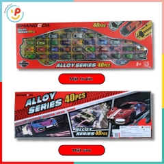 Hộp 40 Xe Ô Tô Mini Chạy Trớn Mẫu 911 Nhiều Màu Kiểu Thể Thao Cho Bé PeeKaPaw Toys