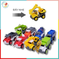 Hộp 8 xe công trình chạy trớn mini 651 PeeKaPaw Toys