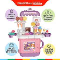 Vali đồ chơi tiệm kem và bánh ngọt 29 chi tiết 0412-11A PeeKaPaw Toys