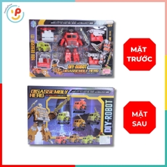 Robot Biến Hình Xe Cứu Hoả 606-C79 Đồ Chơi Lắp Ráp PeeKaPaw Toys
