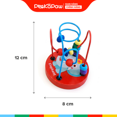 Đồ chơi bảng gỗ xỏ hạt bận rộn mini cho bé 12cm PeeKaPaw Toys