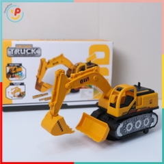 Xe Xúc Công Trình Chạy Pin 6290 Có Đèn Âm Thanh Cần Cẩu Nâng Hạ PeeKaPaw Toys