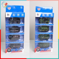 Hộp 4 Xe Tăng Kim Loại Chạy Trớn 52259 PeeKaPaw Toys