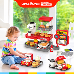Đồ chơi cửa hàng thức ăn nhanh máy cafe dùng pin có âm thanh 668-140 PeeKaPaw Toys