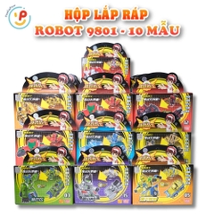 Hộp lắp ráp robot biến hình xe 10 mẫu 9801 PeeKaPaw Toys