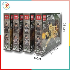Đồ chơi lắp ráp 4 trong 1 xe tăng xe jeep quân đội Assault Frontline 98440 – PeeKaPaw Toys