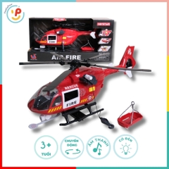 Máy bay trực thăng cứu hỏa ToyStar 666-51Q có đèn âm thanh PeeKaPaw Toys