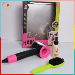 Đồ chơi máy sấy tóc dùng pin cho bé Hair Salon kéo lược phụ kiện làm tóc 096 PeeKaPaw Toys