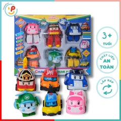 Hộp 6 Robot Biến Hình Xe 2 in 1 Nhân Vật Hoạt Hình 868-6 PeeKaPaw Toys