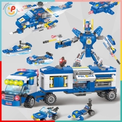 Bộ Lắp Ráp City Police Super Robocop LX A393 8in1 443 Mảnh PeeKaPaw Toys