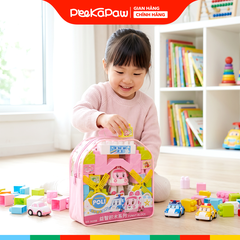 Ba lô đồ chơi lắp ráp xếp hình khối to 52 chi tiết nhân vật Robot Poli 3635 PeeKaPaw Toys