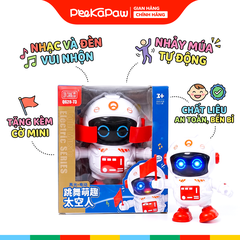 Phi hành gia robot cầm cờ nhảy múa kèm sticker lá cờ nhiều quốc gia 628-73 PeeKaPaw Toys