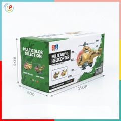 Máy Bay Trực Thăng Quân Đội 88008-1 Có Đèn Âm Thanh Cho Bé PeeKaPaw Toys