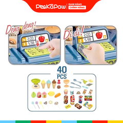 Hộp đồ chơi kệ siêu thị và xe đẩy 50cm 40 chi tiết 668-83 PeeKaPaw Toys