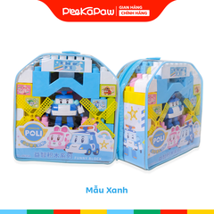 Ba lô đồ chơi lắp ráp xếp hình khối to 52 chi tiết nhân vật Robot Poli 3635 PeeKaPaw Toys