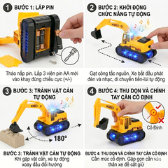 Xe công trình chạy pin 833-45 có đèn âm thanh PeeKaPaw Toys