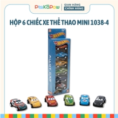 Hộp 6 Xe Thể Thao Mini Chạy Đà Trớn 1038-4 PeeKaPaw Toys