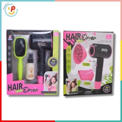 Đồ chơi máy sấy tóc dùng pin cho bé Hair Salon kéo lược phụ kiện làm tóc 096 PeeKaPaw Toys