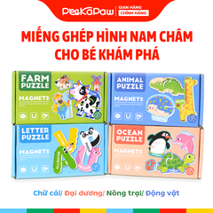 Bộ ghép hình nam châm theo chủ đề khám phá đồ chơi giáo dục sớm PeeKaPaw Toys