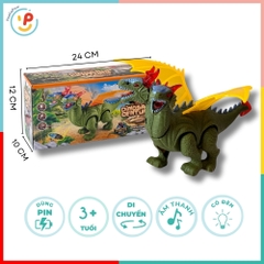Khủng Long 2 Đầu Có Đèn Và Âm Thanh 8771 Di Chuyển Được Cực Ngầu – PeeKaPaw Toys