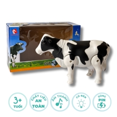 Mô hình bò sữa đồ chơi có đèn và âm thanh hàng Việt Nam PeeKaPaw Toys