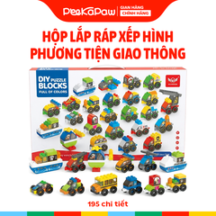 Hộp lắp ráp xếp hình phương tiện giao thông 195 chi tiết