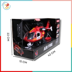 Máy bay trực thăng cứu hỏa ToyStar 666-51Q có đèn âm thanh PeeKaPaw Toys