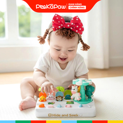 Đồ chơi tương tác cho bé 0-12 tháng Trốn tìm thú rừng Montessori