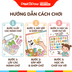 Bộ ghép hình nam châm theo chủ đề khám phá đồ chơi giáo dục sớm PeeKaPaw Toys