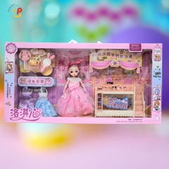 Búp bê công chúa và phụ kiện phòng ngủ kẹp tóc váy xinh đẹp 65cm 6647 PeeKaPaw Toys