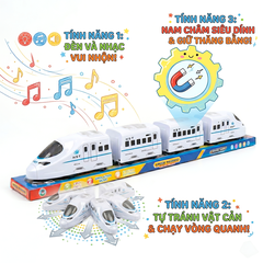 Tàu cao tốc chạy pin có đèn nhạc 67cm 019 PeeKaPaw Toys