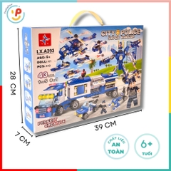Bộ Lắp Ráp City Police Super Robocop LX A393 8in1 443 Mảnh PeeKaPaw Toys