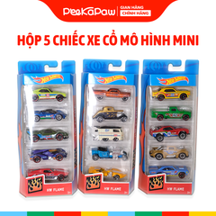 Hộp 5 chiếc xe cổ mô hình mini nhiều mẫu cho bé sưu tầm PeeKaPaw Toys
