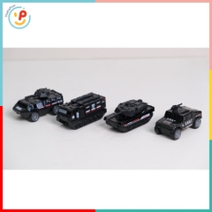 Hộp 4 Xe Tăng Kim Loại Chạy Trớn 52259 PeeKaPaw Toys