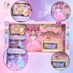 Búp bê công chúa và phụ kiện phòng ngủ kẹp tóc váy xinh đẹp 65cm 6647 PeeKaPaw Toys