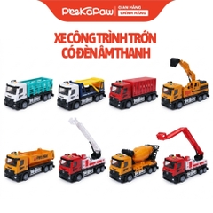 Xe Công Trình Mô Hình Có Đèn Âm Thanh Cho Bé Xe Ben Xe Cẩu Xe Thang YJT-NX236 PeeKaPaw Toys