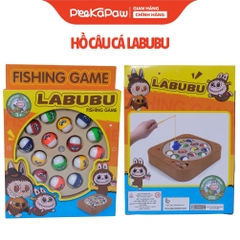 Hồ câu cá bàn xoay 15 con Labubu Capybara dễ thương đồ chơi tuổi thơ 6812 PeeKaPaw Toys
