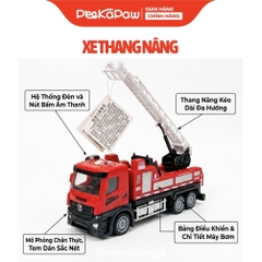 Xe Công Trình Mô Hình Có Đèn Âm Thanh Cho Bé Xe Ben Xe Cẩu Xe Thang YJT-NX236 PeeKaPaw Toys