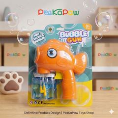 Đồ chơi máy thổi bong bóng tặng 2 lọ xà phòng nhiều mẫu PeeKaPaw Toys