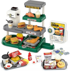 Đồ chơi cửa hàng thức ăn nhanh máy cafe dùng pin có âm thanh 668-140 PeeKaPaw Toys