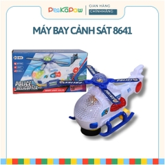 Máy Bay Trực Thăng Cảnh Sát Đồ Chơi 8641 Có Đèn Nhạc Xoay Cánh PeeKaPaw Toys