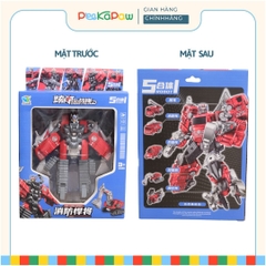 Đồ Chơi Lắp Ráp Robot Biến Hình 5 Mẫu Xe 788-91 PeeKaPaw Toys