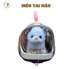 Đồ chơi vali thú cưng lồng mèo bông chó bông biết đi kêu vẫy đuôi kèm phụ kiện PeeKaPaw Toys
