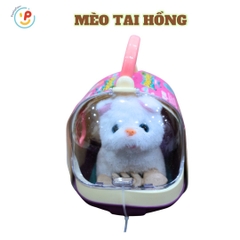 Đồ chơi vali thú cưng lồng mèo bông chó bông biết đi kêu vẫy đuôi kèm phụ kiện PeeKaPaw Toys