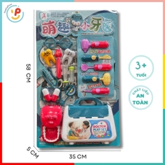 Đồ chơi bác sĩ nha khoa 9923 mô phỏng dụng cụ nha khoa cho bé kèm vali – PeeKaPaw Toys