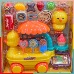 Bộ xe đẩy bán kem vịt vàng 328-59 kèm phụ kiện – Peekapaw Toys